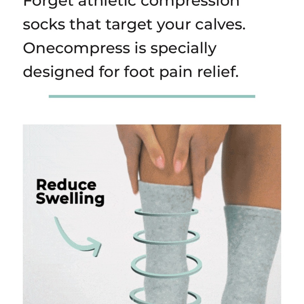 Bamboo Gray Compression Foot sleeves - Picture 7 of 10